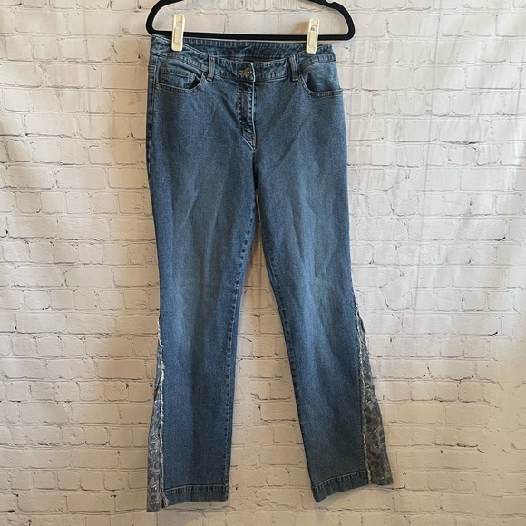 INC International Concepts Blue Flare Jeans size 10 - Picture 4 of 11